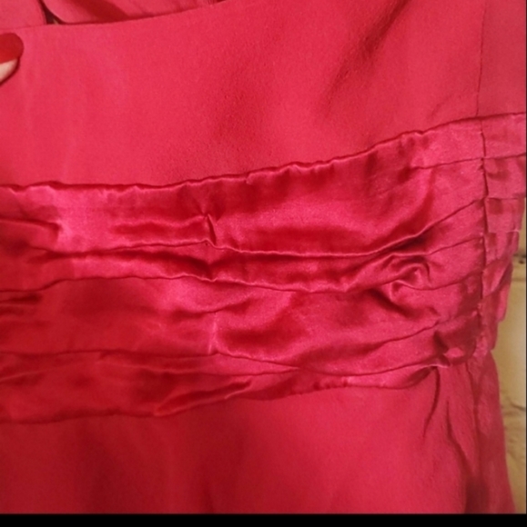 BCBGMaxazria Red Halter Top with Tiered Ruffles - Picture 6 of 9